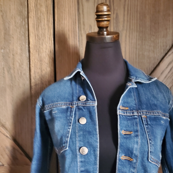 L'AGENCE Blue Denim Star Jean Jacket - Picture 4 of 5